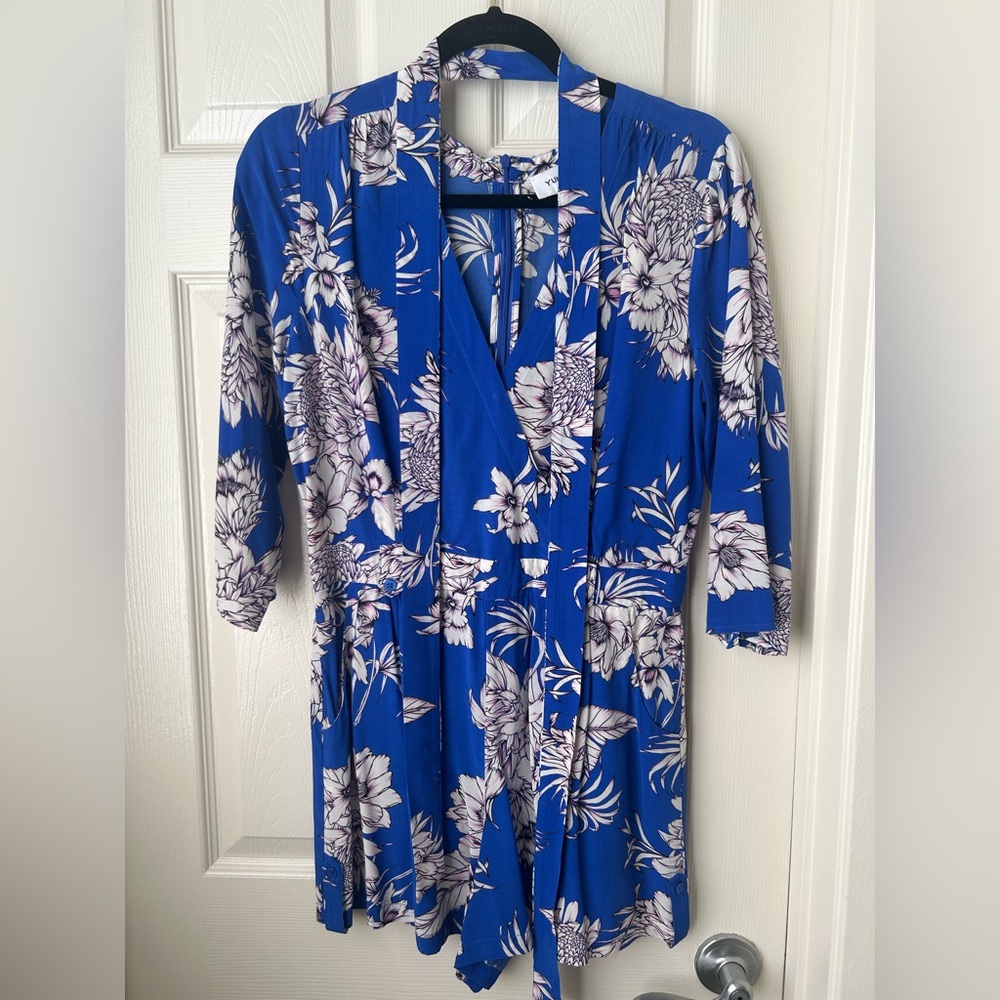 Yumi Kim Royal Blue Floral Dress